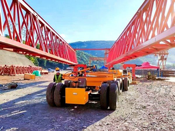 120噸架橋機發往湖北洪湖項目工地